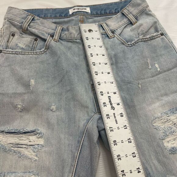 NWT One X One Teaspoon Saints Phoenix Destroyed Denim Jeans Size 26 New - Picture 5 of 12